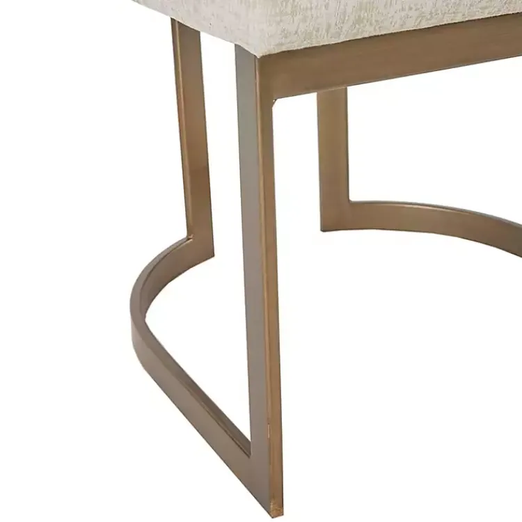 Dining Chairs-Kirklands Home Cream and Gold Modern Dining Chairs, Set of 2 Tan