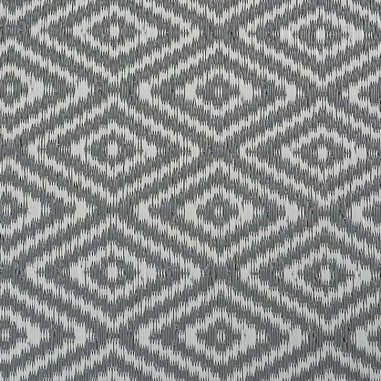 Outdoor Rugs-Kirklands Home Diamond Outdoor/Indoor Area Rug, 4x6 Gray