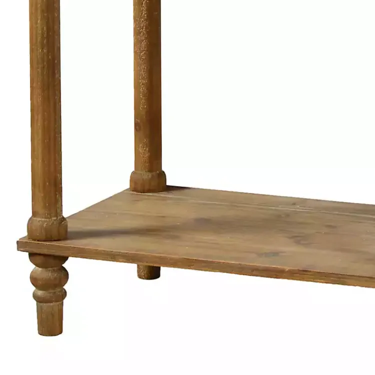 Console Tables-Kirklands Home Natural Wooden 2-Drawer Console Table