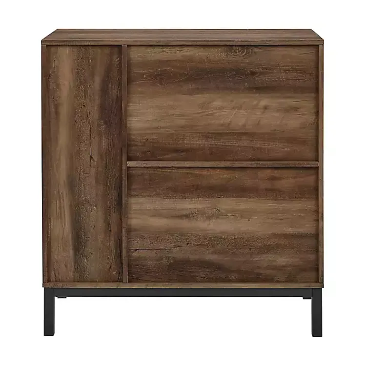 Cabinets & Sideboards-Kirklands Home Reclaimed Wood Industrial Bar Cabinet Brown