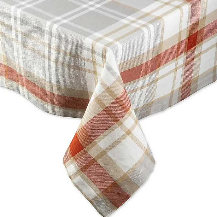 Table Linens-Kirklands Home Picnic Plaid Cotton Tablecloth, 84 in. Multi