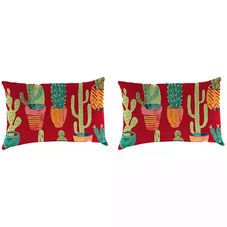 Outdoor Cushions & Pillows-Kirklands Home Sunrise Cetera Outdoor Accent Pillows, Set of 2