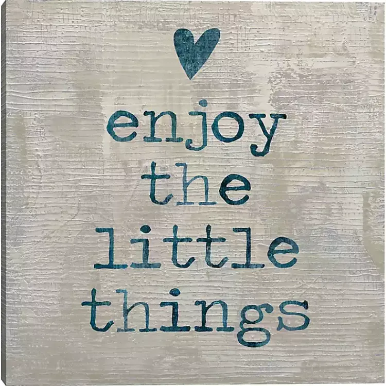 Wall Quotes & Signs-Kirklands Home Blue Enjoy the Little Things Wall Plaque