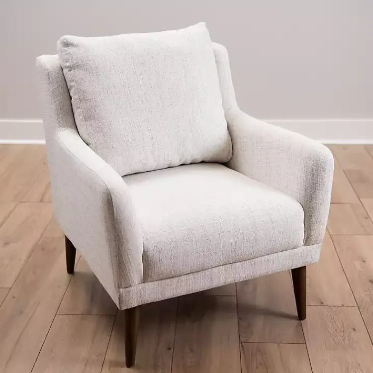 Accent Chairs-Kirklands Home Layla Vanilla Speckle Armchair Ivory