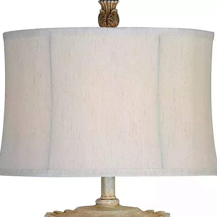 Table Lamps-Kirklands Home Blue Lilly Table Lamps, Set of 2 Ivory