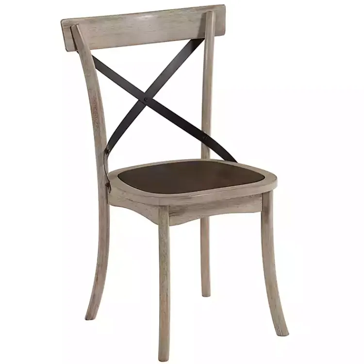 Dining Chairs-Kirklands Home White X-Back Wooden Dining Chairs, Set of 2