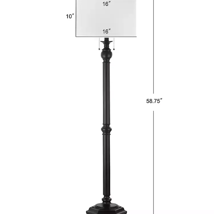 Floor Lamps-Kirklands Home Bronze Jessie Floor Lamp Ivory