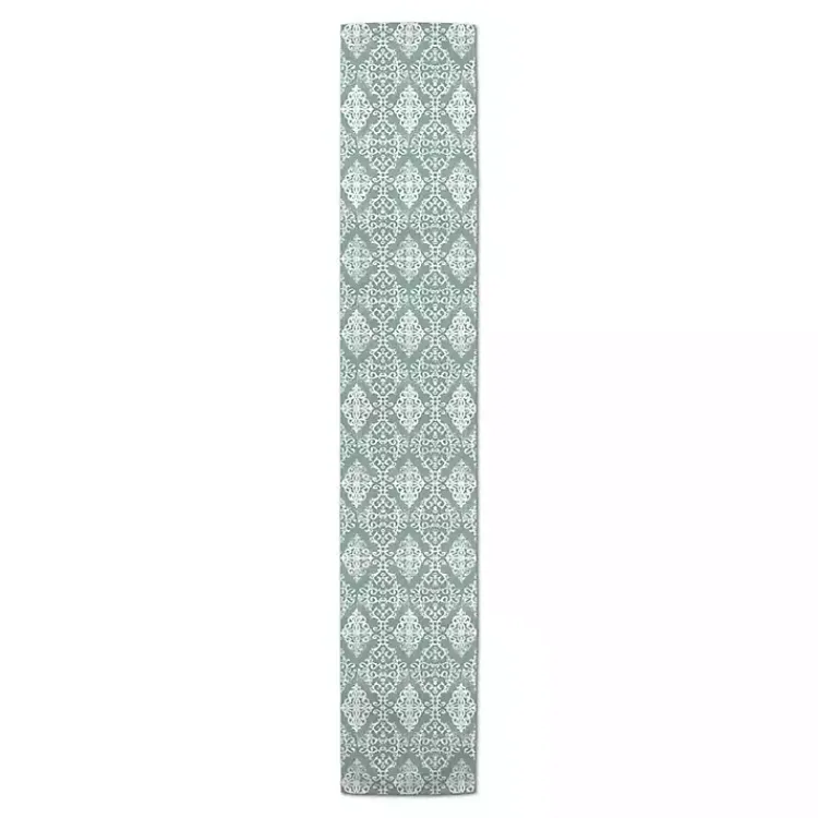 Table Linens-Kirklands Home Symmetrical Vines Table Runner Green