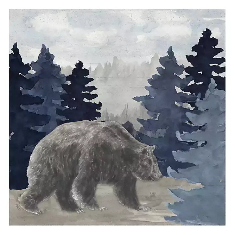 Canvas Art-Kirklands Home Blue Cliff Mountains Bear I Canvas Art Print