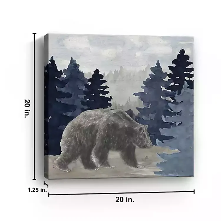 Canvas Art-Kirklands Home Blue Cliff Mountains Bear I Canvas Art Print