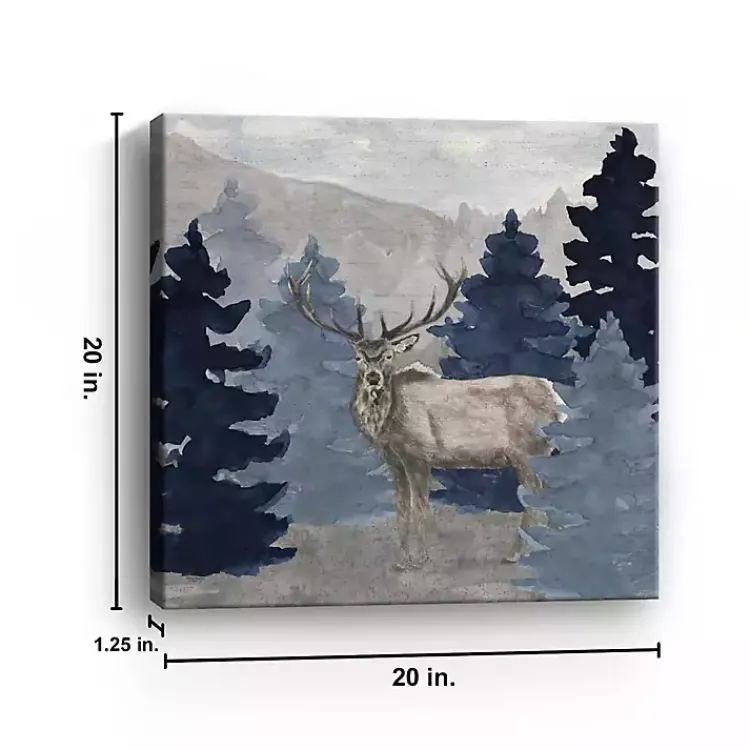 Canvas Art-Kirklands Home Blue Cliff Mountains Elk III Canvas Art Print