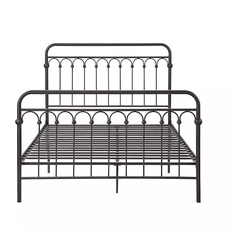 Beds & Headboards-Kirklands Home Oil Rubbed Bronze Metal Platform Full Bed Brown