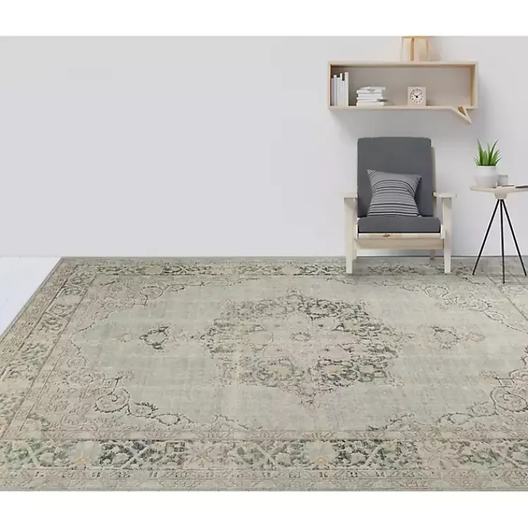 Area Rugs-Kirklands Home Sea Vintage Medallion Area Rug, 2x3 Green