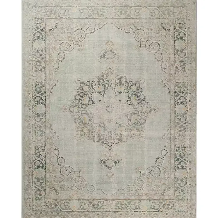 Area Rugs-Kirklands Home Sea Vintage Medallion Area Rug, 5x7 Green