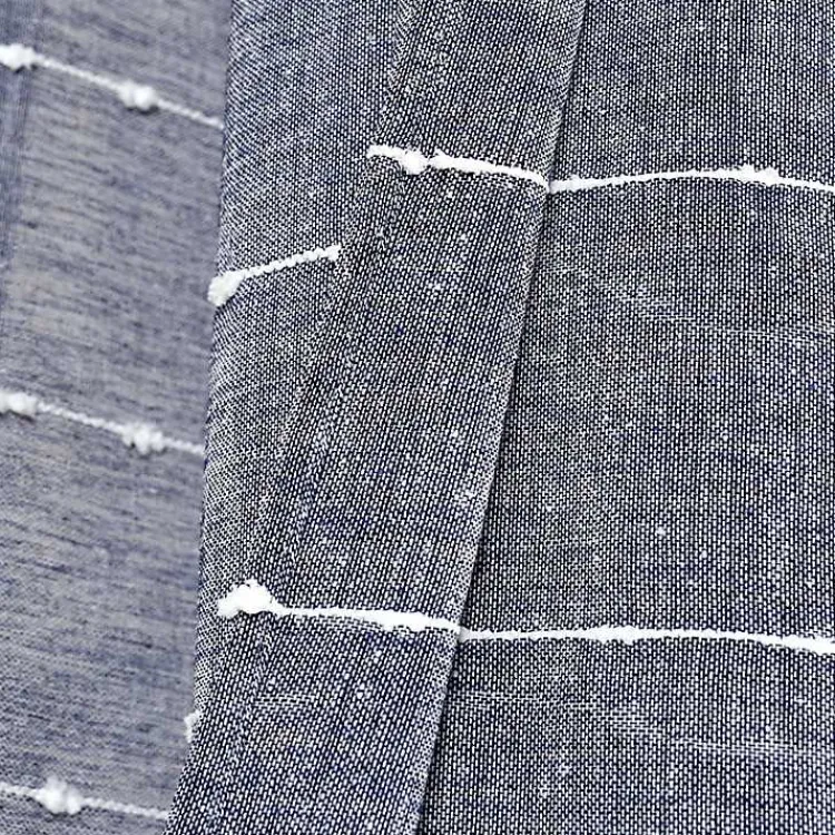 Curtains & Drapes-Kirklands Home Sheer Navy Textured Curtain Panel Set, 84 in. Blue