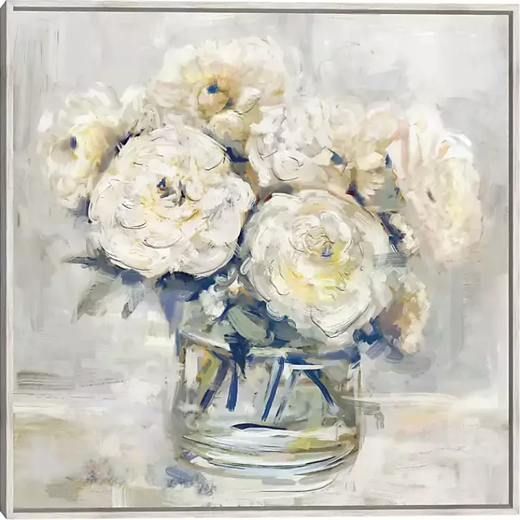 Canvas Art-Kirklands Home Garden Collections II Framed Canvas Art Print White