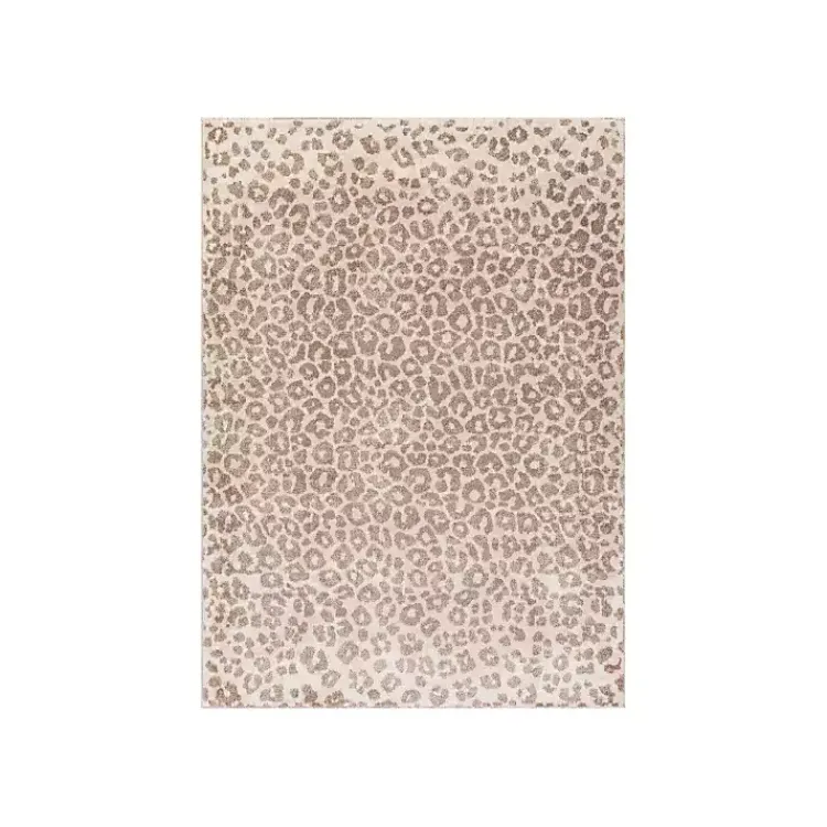 Area Rugs-Kirklands Home Toasted Brown Cheetah Print Area Rug, 5x7