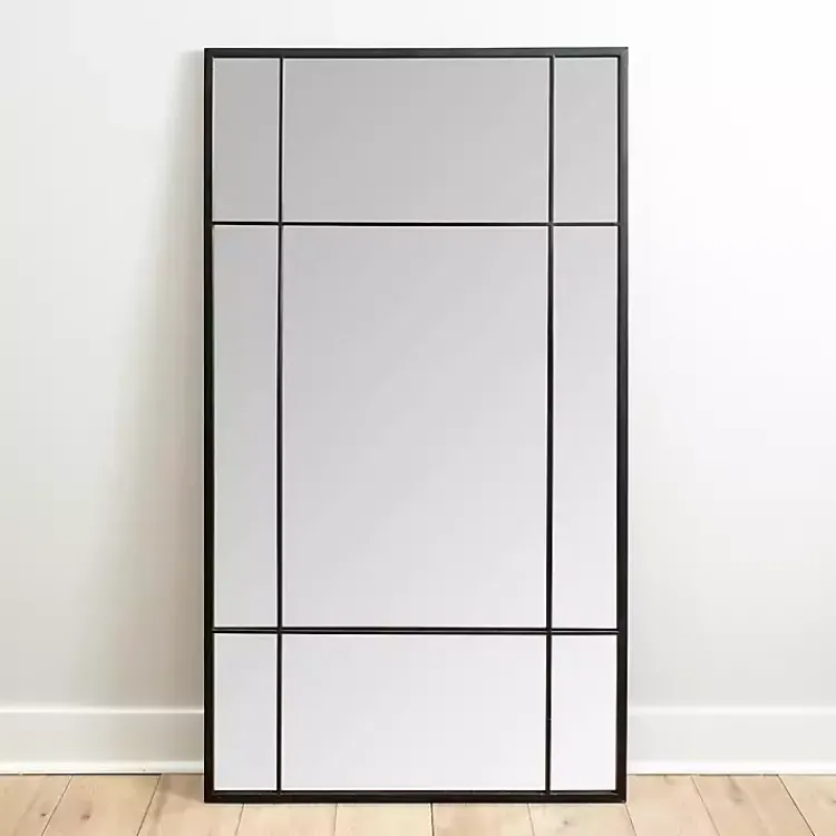 Full Length & Floor Mirrors-Kirklands Home Metal Paned Camden Leaner Mirror