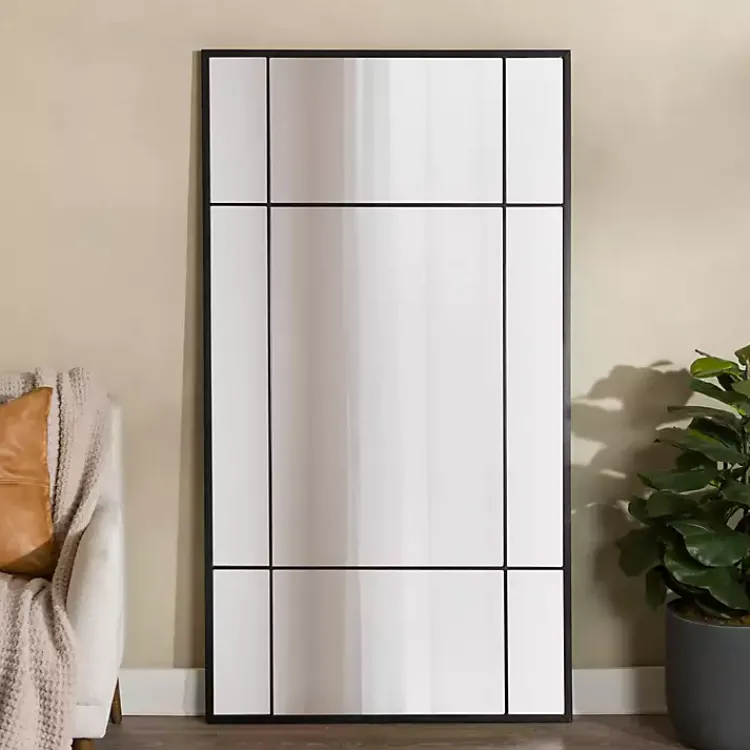 Full Length & Floor Mirrors-Kirklands Home Metal Paned Camden Leaner Mirror