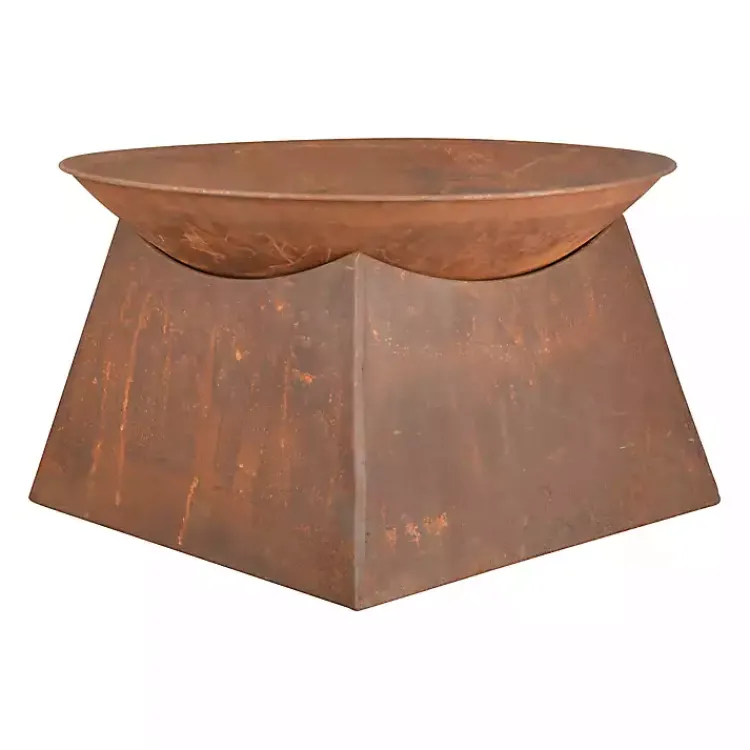 Fire Pits-Kirklands Home Patina Half Dome Fire Bowl Brown
