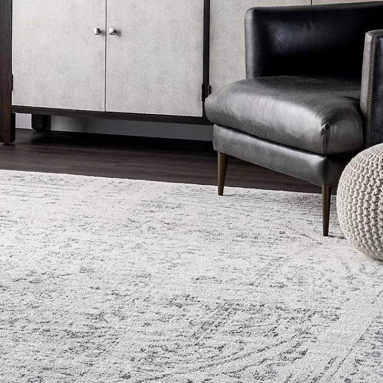 Area Rugs-Kirklands Home Gray Vintage Distressed Area Rug, 12x18