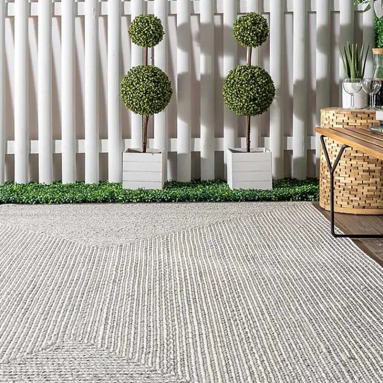 Area Rugs-Kirklands Home Ivory Braided Lefebvre Area Rug, 10x14 White