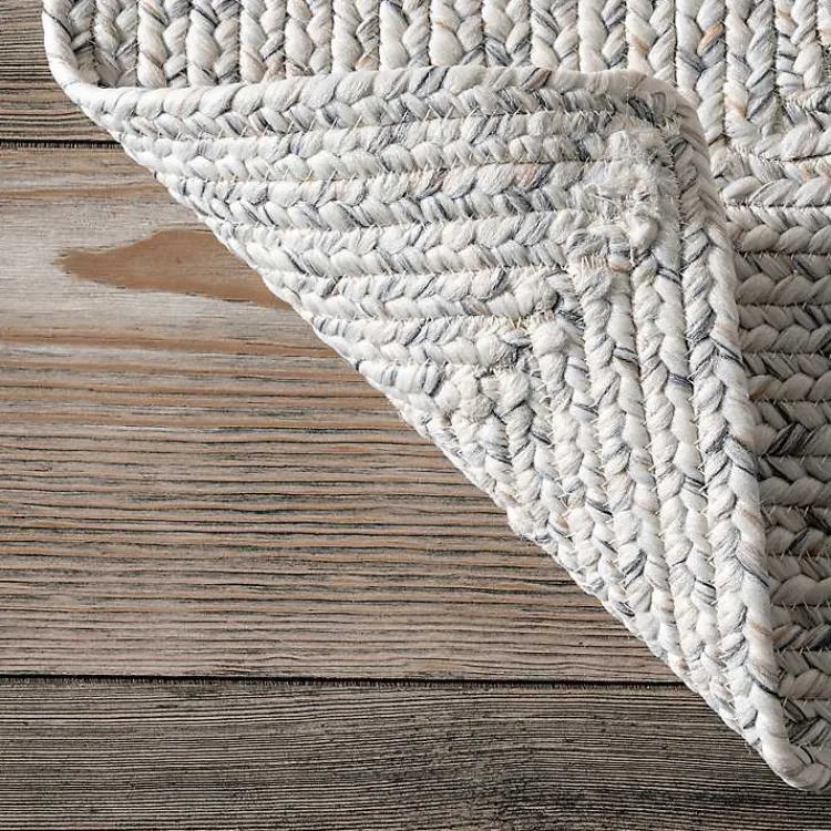 Area Rugs-Kirklands Home Ivory Braided Lefebvre Area Rug, 10x14 White