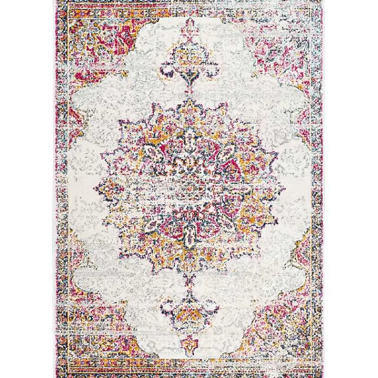 Area Rugs-Kirklands Home Pink Vintage Medallion Area Rug, 10x14