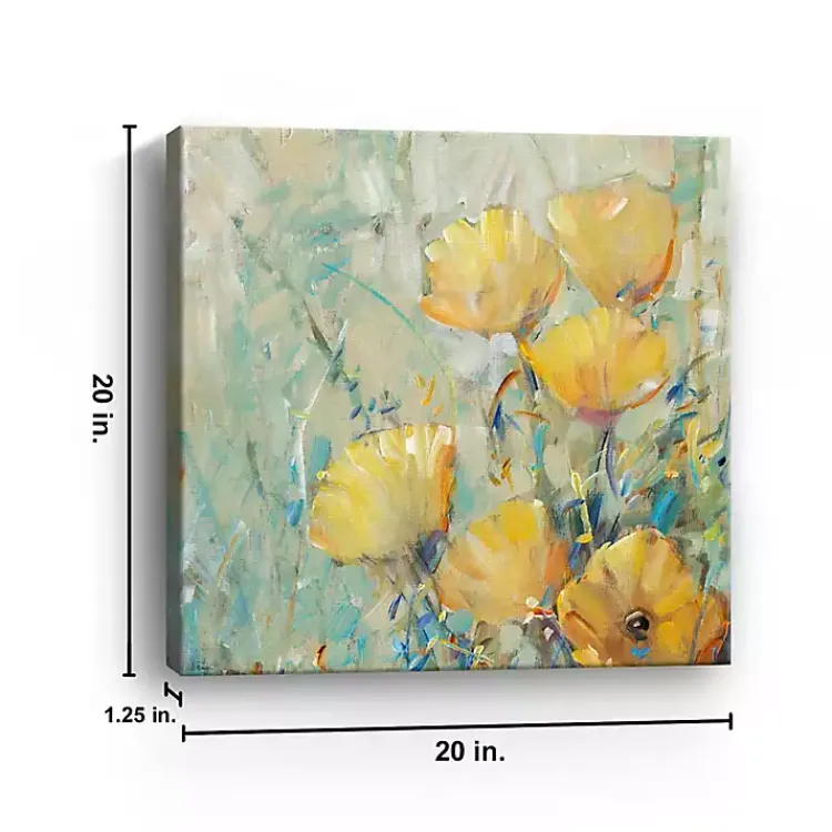 Canvas Art-Kirklands Home Floral Expression II Giclee Canvas Art Print Yellow
