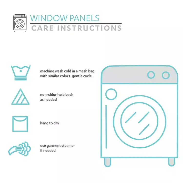 Curtains & Drapes-Kirklands Home Linen Button and Stripe Curtain Panel Set, 84 in.