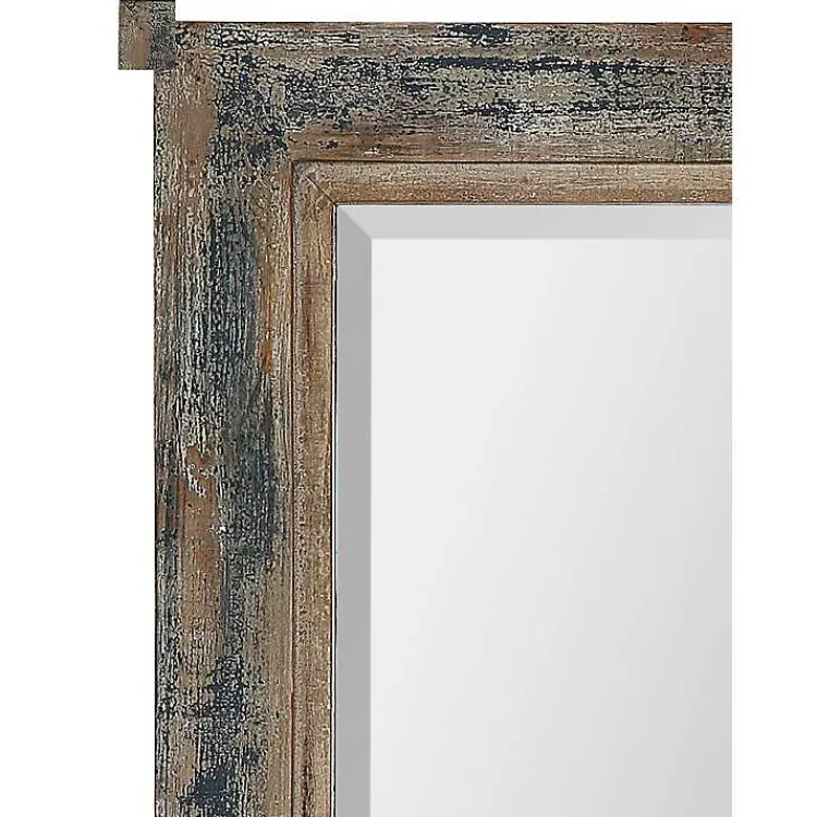Decorative Mirrors-Kirklands Home Distressed Wood Frame Wall Mirror