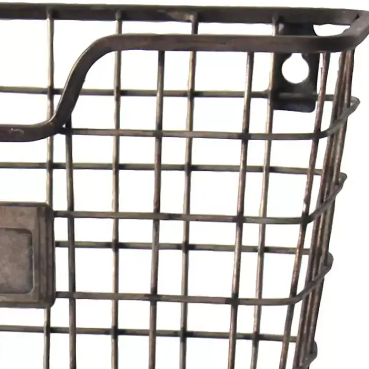 Wall Storage-Kirklands Home Black Metal Wire Mail Wall Pocket