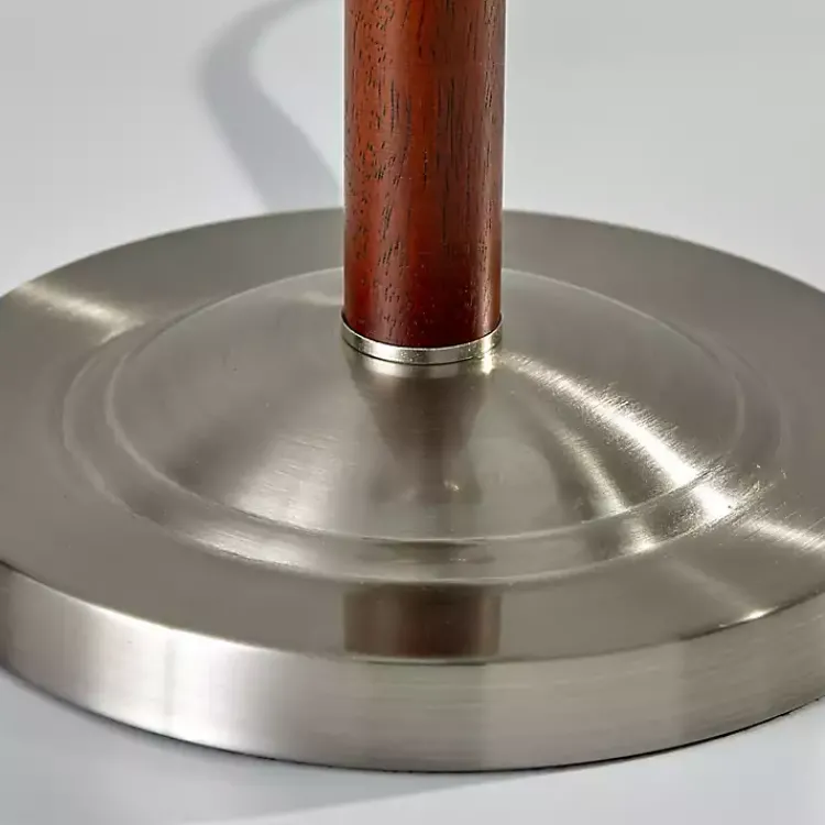 Table Lamps-Kirklands Home Walnut Alabaster Frosted Glass Table Lamp White