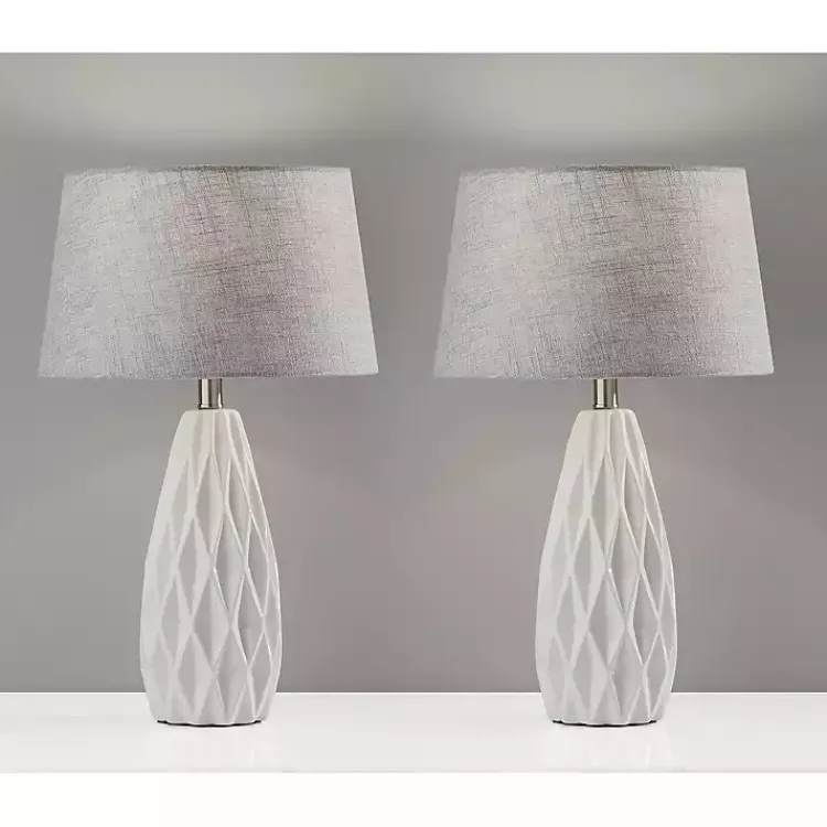 Table Lamps-Kirklands Home Joan Table Lamps, Set of 2 Gray