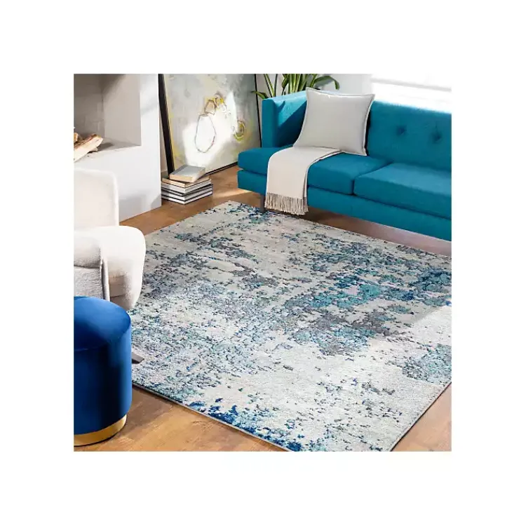 Area Rugs-Kirklands Home Blue Sutton Contemporary Area Rug, 6x9