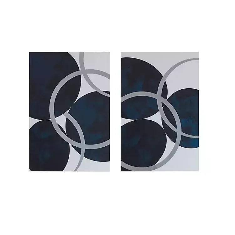 Canvas Art-Kirklands Home Blue Celestial Orbit Canvas Art Prints, Set of 2