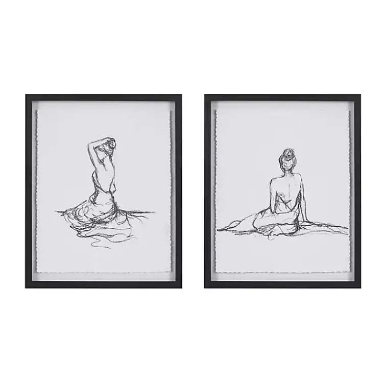 Framed Art-Kirklands Home Feminine Figures Framed Art Prints, Set of 2
