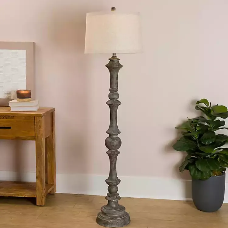 Floor Lamps-Kirklands Home Savannah Floor Lamp Gray
