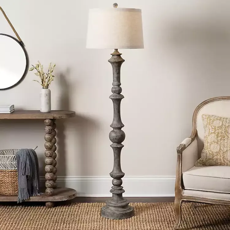 Floor Lamps-Kirklands Home Savannah Floor Lamp Gray