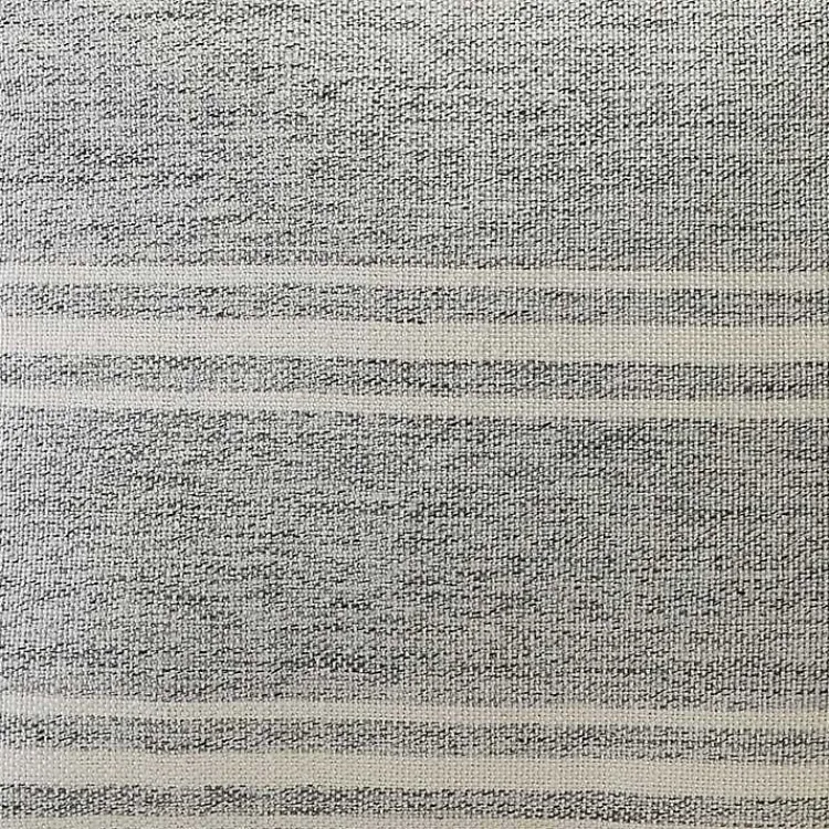 Outdoor Cushions & Pillows-Kirklands Home Gray and White Triple Stripe Outdoor Pillow
