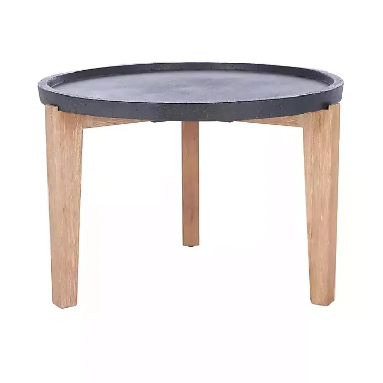 Outdoor Tables-Kirklands Home Sera Outdoor Side Table Black