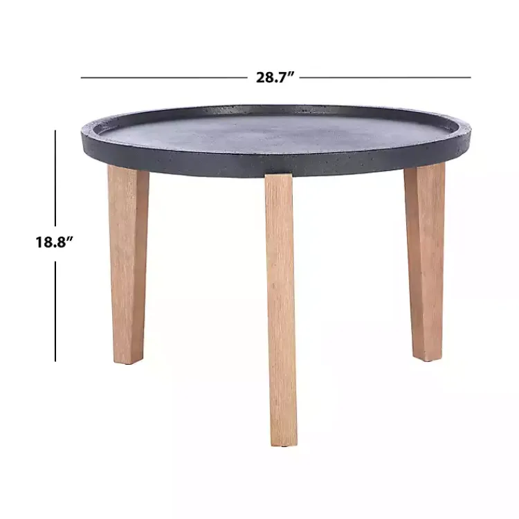 Outdoor Tables-Kirklands Home Sera Outdoor Side Table Black
