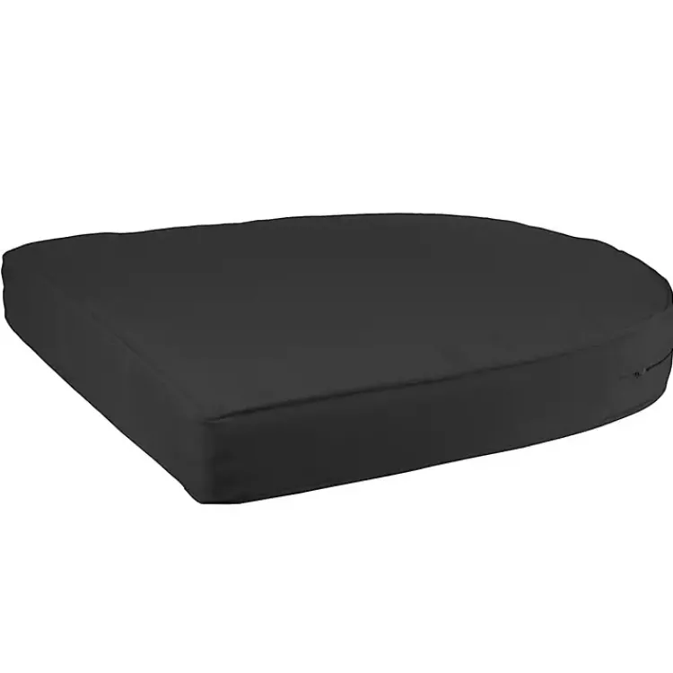 Outdoor Cushions & Pillows-Kirklands Home Outdoor Wicker Seat Cushion Black