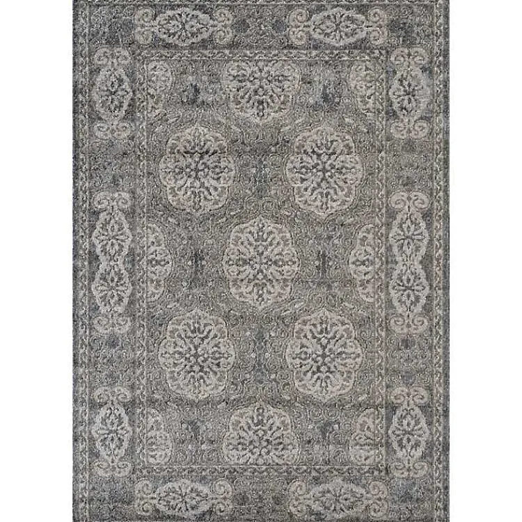 Area Rugs-Kirklands Home Bordered Pattern Area Rug, 4x6 Brown