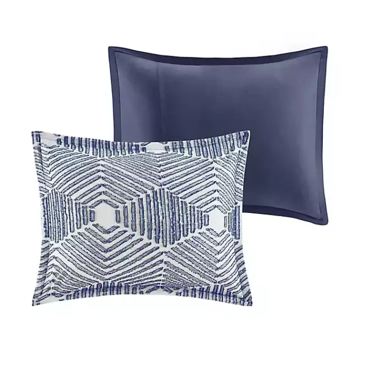 Comforters-Kirklands Home Navy Jacquard 3-pc. California King Comforter Set