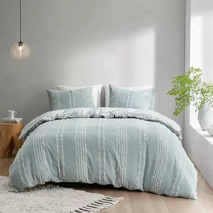 Comforters-Kirklands Home Stripe Diamond Full/Queen Comforter Set Green