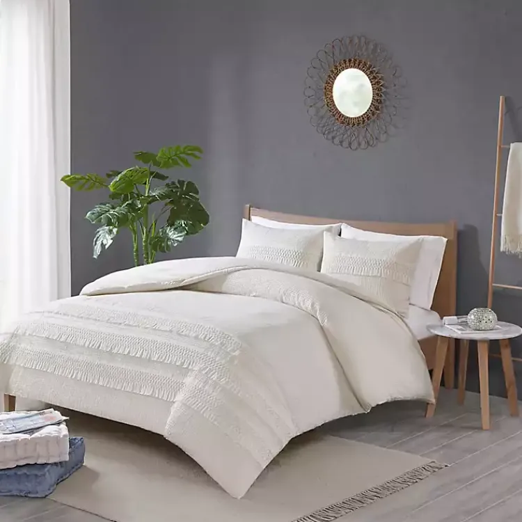 Comforters-Kirklands Home Tassels California King 3-pc. Comforter Set White