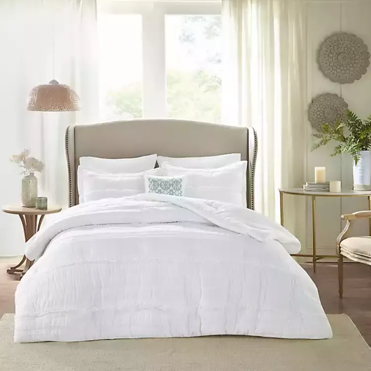 Comforters-Kirklands Home White Quilted King 5-pc. Comforter Set