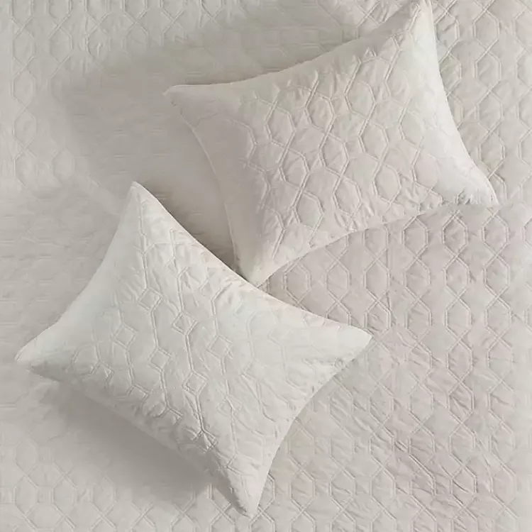 Bedspreads & Coverlets-Kirklands Home Faux Velvet California King 3-pc. Coverlet Set White