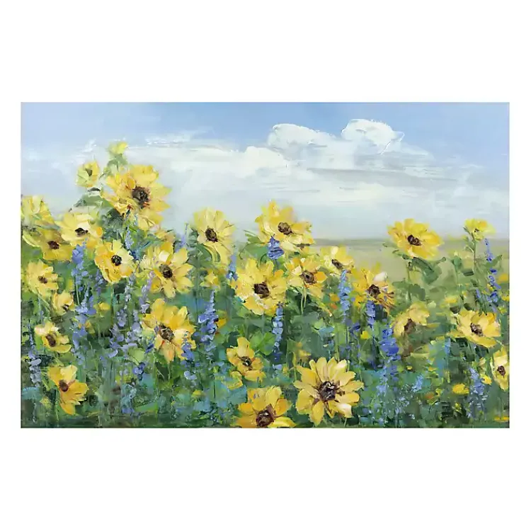 Canvas Art-Kirklands Home Sunflower Fields Forever Giclee Canvas Art Print Yellow